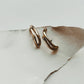 Blue Sky - Lobe Hugger Studs - Gold Tone