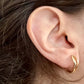 Blue Sky - Lobe Hugger Studs - Gold Tone